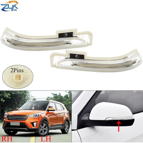 ZUK Auto Mirror LED Turn Signal Lamp For Hyundai Creta Cantus XI25 2012-2018 Outer Wing Back Up Rearview Marker Blinker Flasher