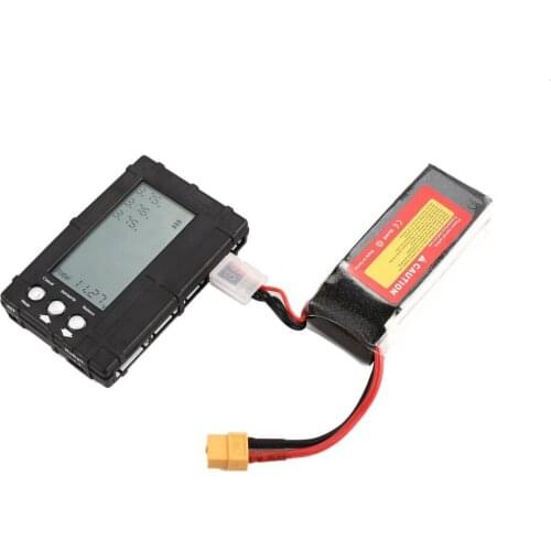 3in1 Battery Balancer LiPo/LiFe 2-6s Balancing Discharger Voltage Meter Tester LCD Screen Register JST Connector for RC Model