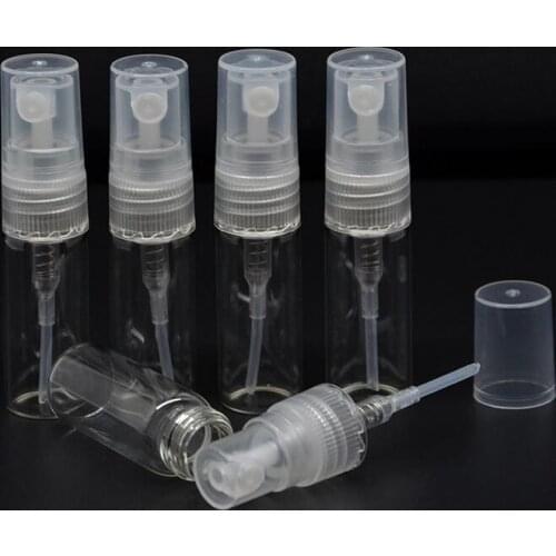 Free Shipping 1000pcs 2ML Mini Glass Spray Perfume Bottle,Sample Parfum Atomizer, Fragrance Small Oil Spray Container
