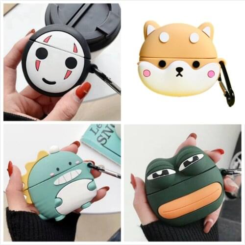 Headphone Case For Huawei Freebuds 3 Case Cute Cartoon Silicone 3D Earphone Cover Case with keychain