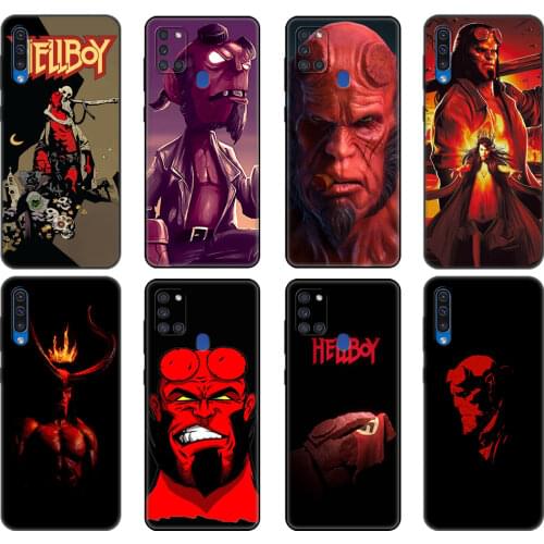 Black tpu Case For Samsung Galaxy A50 50S A30S A10 A01 A11 A21S A31 A41 A51 A71 M21 M30S S10 LITE Cover Hellboy Rise