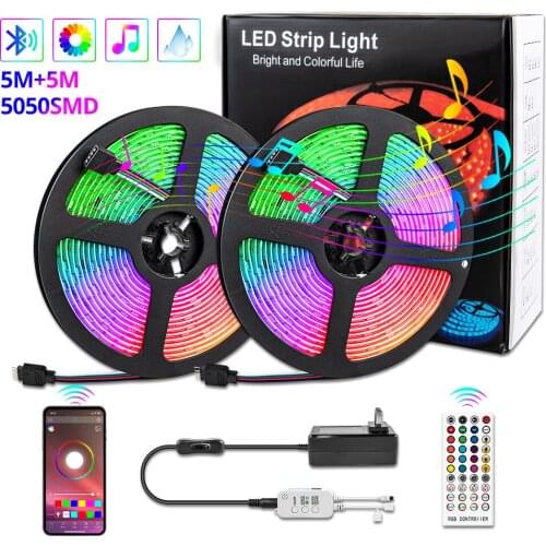 Color Smart LED Light Bar Bluetooth Set Lights Glue Waterproof 5050RGB Colorful Lights with Intelligent Voice Light Bar