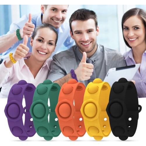 Fidget Reliver Stress Toys Push It Bubble Bracelet Antistress Fidget Toys For Children Adult Funny Squishy Sensory Dropshipping