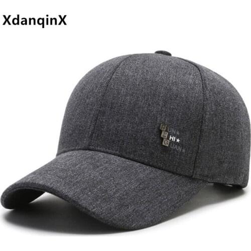 XdanqinX Snapback Cap Adjustable Size Men Washed Cotton Baseball Caps Adult Mens Black Cap Male Bone Casual Sports Hats Dad Hat
