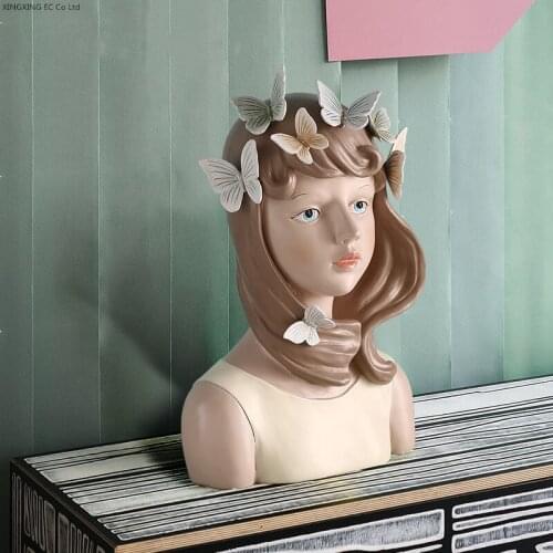 Creative Butterfly Girl Sculpture Art Decoration Modern Home Decoration Resin Crafts Interior Decoration Christmas Wedding Gift