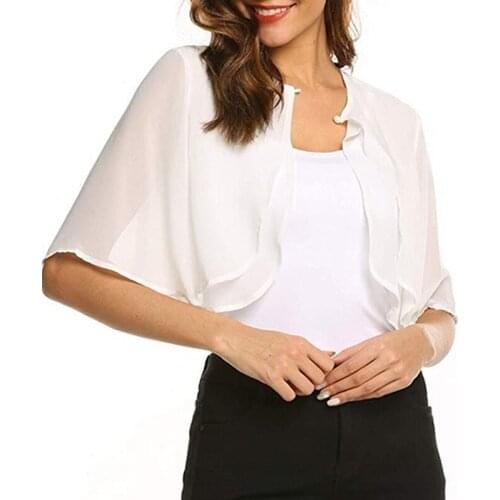 New Fashion Plus Size Seamless Office Lady Short Cropped Navel Chiffon Open Stitch Hot