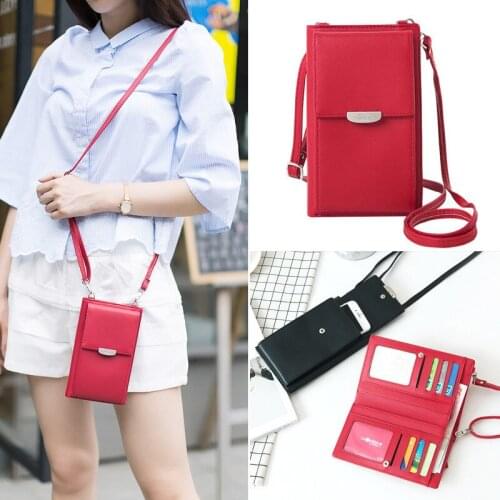 2020 New Ladies Casual Wallet Multifunctional Mobile Phone Bag Pu Long Large Capacity Wallet Mini Bag Shoulder Bag Diagonal Bag