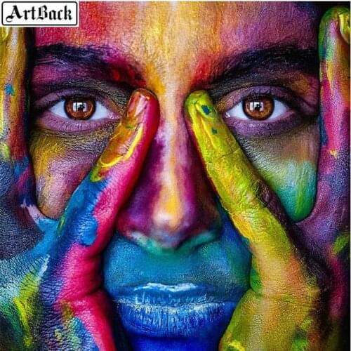 New 5D Diamond painting color face handmade crafts diamond cross stitch sticker home decoration animal lion tiger