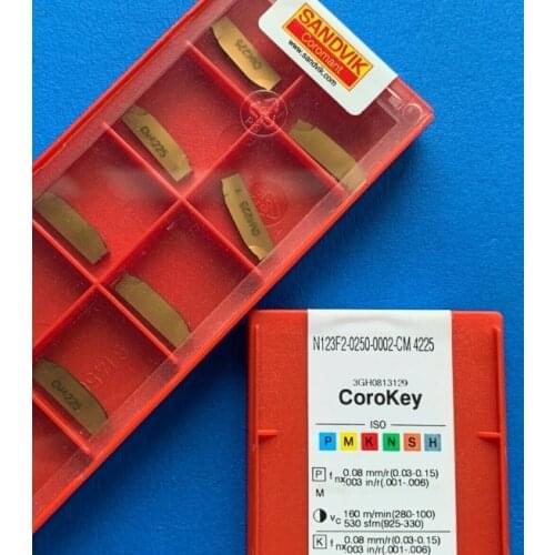 ORIGINAL 10PCS CARBIDE INSERT N123F2-0250-0002-CM4225