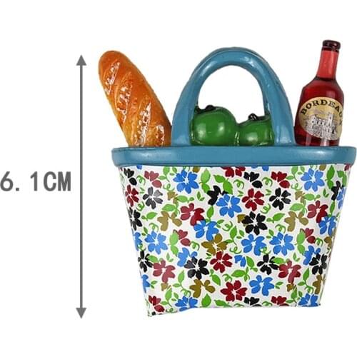 Polyresin Fridge Magent Win Bread Tomato of Bag Fasion Magnetic Creative Cute Refrigerator Sticker Meassage Holder Decoration