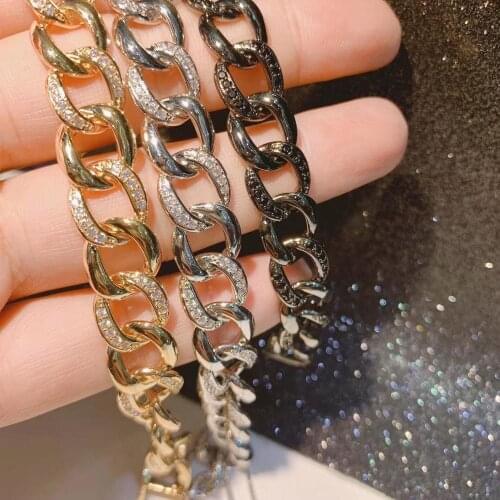 Luxurious AAA Zircon Elements hemp rope shape Link chain Bracelet Fashion Jewelry HandMade Wholesale Fashion Jewelry S0812