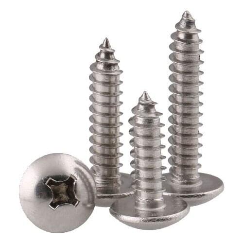 1pcs M8 nickel-plated cross large flat head self-tapping screws home screw bolt decoration bolts 45mm-100mm length