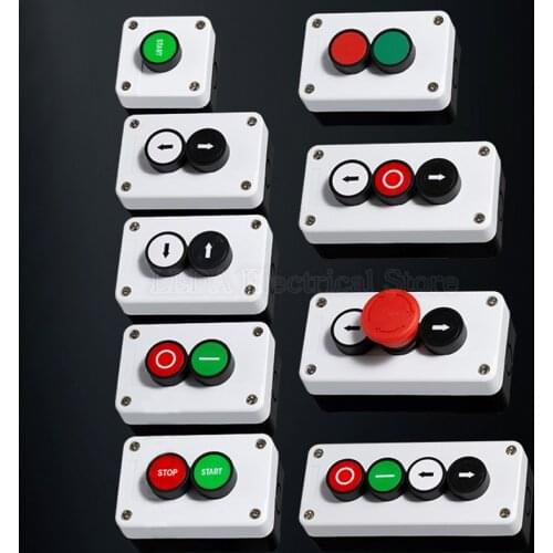 Arrow Symbol Indicates Start Stop Self Sealing Momentary Waterproof Button Switch Emergency Stop Industrial Handhold Control Box