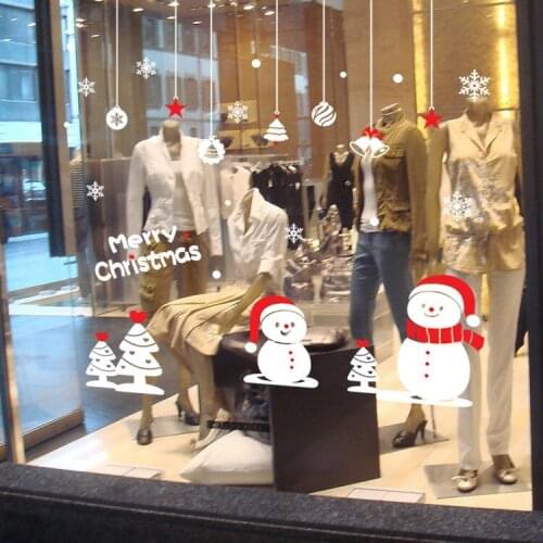Christmas Snowman Removable Vinyl Window Wallpaper Sticker Decal Decor bathroom toilet home decoration Party gift