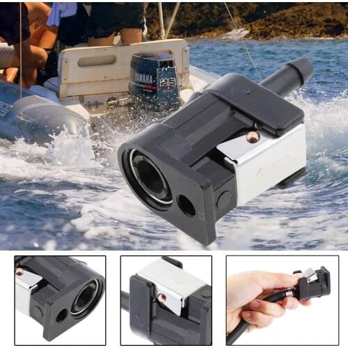 1 Piece 6mm Black Fuel Pipe Line Tank Connector Plastic Female Engine Side Sides Outboard Motor for Yamaha Part NO 6G1-24305-05