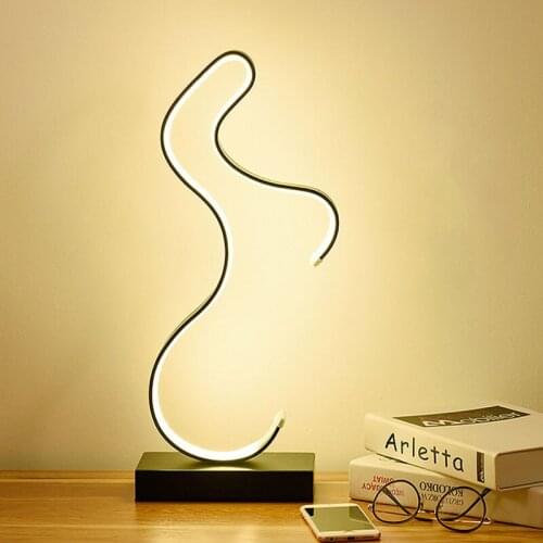 Modern Minimalist Spiral Table Lamps for Living Room Bedroom Desk Lamp Simple Led Stand Light Fixtures Bedside Office Home Decor