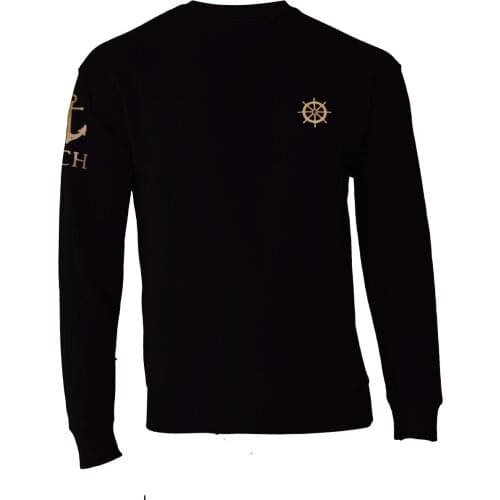 Mens sweatshirt, Inside Jersey fleece printed long-sleeved design The Sailor brand Bichon Designs, nautical sweatshirts