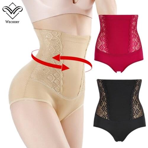 Wechery Waist Slimming Sexy Underwear Tummy Shaping Butt Lifter Control Panties Women High Waist Flat Belly Shapers