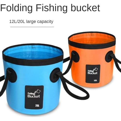 Pail Outdoor Folding Bucket Fishing Bucket Portable Car Wash Bucket Beach Toy Bucket Travel Camping Bucket