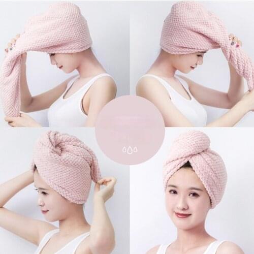 Magic Microfiber Hair Fast Drying Dryer Towel Bath Wrap Hat Quick Cap Turban Dry