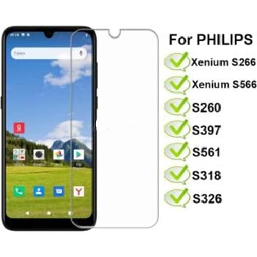 3-1Pcs Tempered Glass For PHILIPS XENIUM S266 S566 Screen Protector Protective Glass For Philips S260 S397 S318 S326 Phone Film
