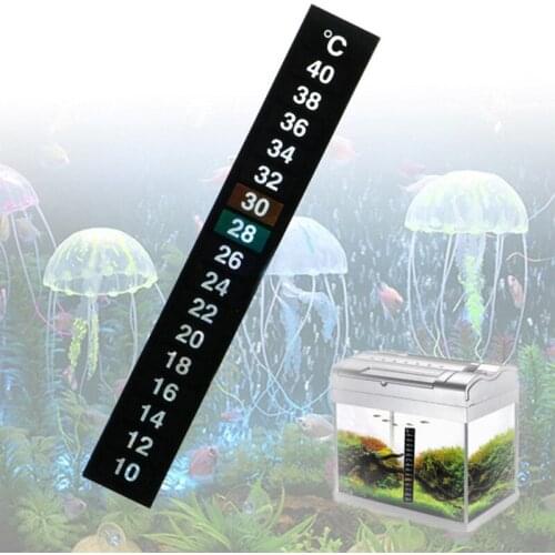 1Pcs Aquarium Thermometer Fish Tank Liquid Temperature Tester Sticker Digital LCD Display Adhesive Strip
