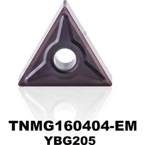 10Pcs Original TNMG160404-EM YBG205 TNMG 160404 Lathe Tools for Steel Stainless Steel Carbide Inserts CNC Cutter Turning