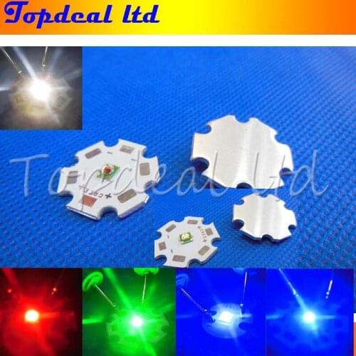 10pcs X Cree XPE XP-E R3 1-3W LED Emitter Neutral White Cool White Red Green Blue Royal Blue LED with 20MM heatsink