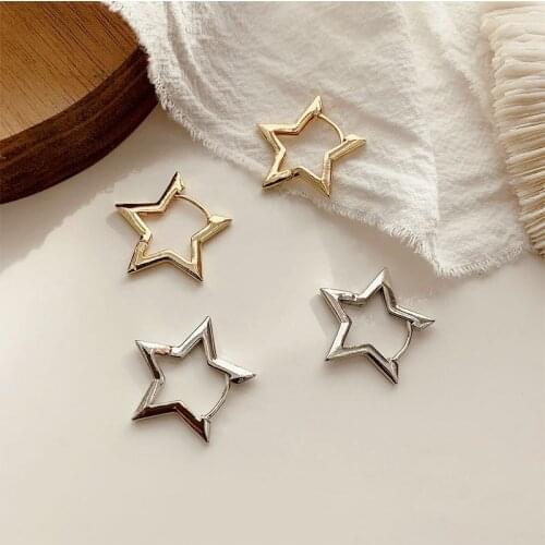 12 PCS/lot New Personality Exaggerated Geometric Triangle Star Earrings Simple Fashion Earrings for Women Piercing Jewelry