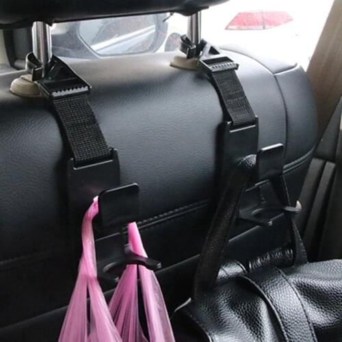 2Pcs Car Seat Back Hooks Car Hanger Hooks Multifunction Car Storage Organizer Headrest Holder for Bags Purse Cloth Grocery