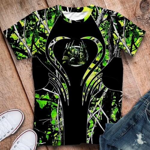 2020 Fashion Outdoors Bow Hunting TShirt Jungle Deer 3D Printed T Shirt Casual Loose Tops Men/Women Clothing Drop Shipping