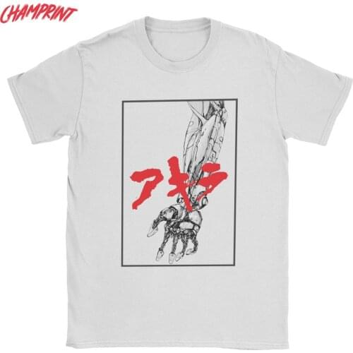 Akira Arm T Shirt Mens Cotton Novelty T-Shirt Round Neck Anime Manga Tee Shirt Short Sleeve Clothing Plus Size