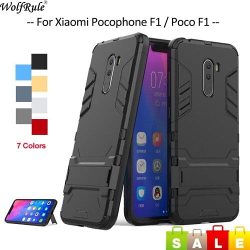 For Cover Xiaomi Pocophone F1 Case TPU & PC Holder Bumper Housings Phone Case For Xiaomi Pocophone F1 Cover Poco F1 6.18