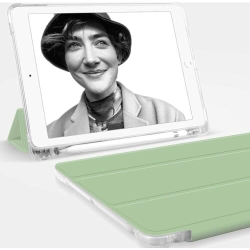 Case for iPad 2021 10.2 2020 2019 2018 9.7 Mini 5 Pro 11 10.5 Air 3 4 10.9 8th 7th 6th Generation Smart Cover with Pencil Holder