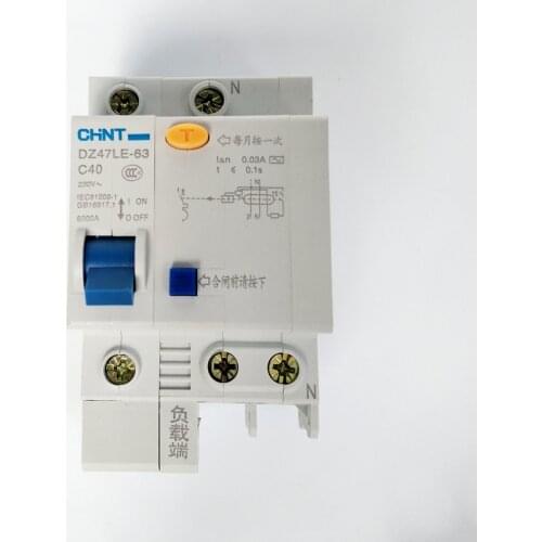 CHINT DZ47LE-63 1P+N C40A 30mA Earth Leakage Circuit Breaker/Residual Current Operated Circuit Breaker