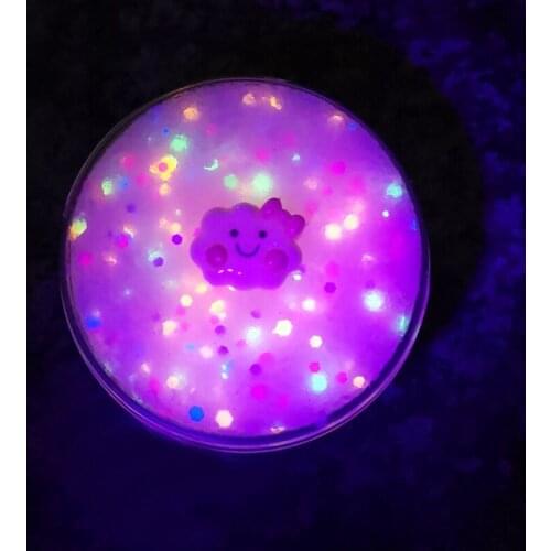 Glow In The Dark Diy Could Slime Scented Soft& Non-sticky Stress Relief Toy Cloud Fluorescent Drawing Mud Puzzle Plaything