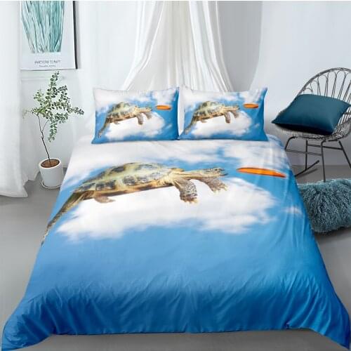 3D Duvet Cover Sets Blue Sea Animal Quilt Covers Comforter Case Set Bedding Set King Queen Full Twin Double Size Bed Linen