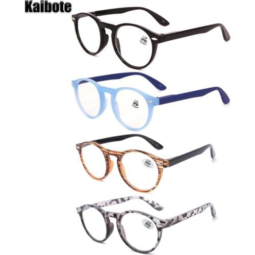 Kaibote Super Valued Pack 4 Pairs New Men Women Reading Glasses Round Frame Readers Eyewear Quality Presbyopic Eyeglasses Unisex