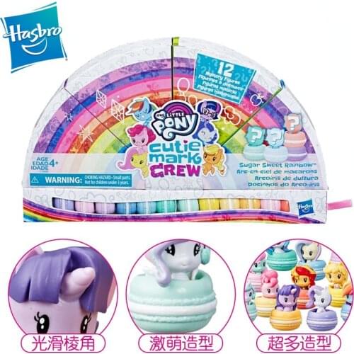 Hasbro My Little Pony Dream Makaron 12Pcs/Set Mini Blind Box Full Set of Dolls Q Version Girls Ornaments Toys Model