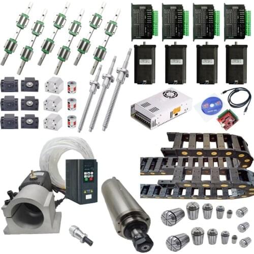X y z axis cnc kit HGR20 HGW20CC HGH20CA SFU1605 SFU1610 1100mm 1200 set stepper motor ball screw square linear rail