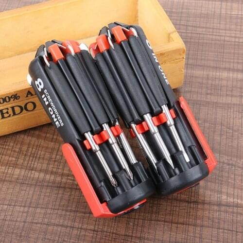 8-in-1 screwdriver kit phillips screwdriver set Multifunctional hand tools Flashlight