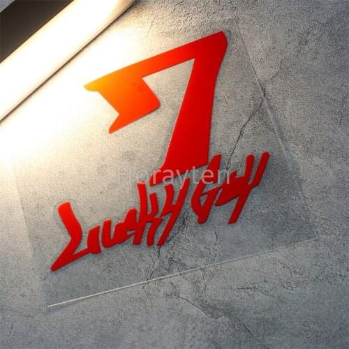 Car Stickers for Words Number 7 Lucky Gay Auto Body Window Decals Laptop Keyboard Guitar DIY Graphics