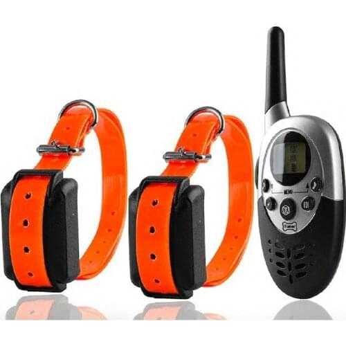 New 1000m Remote Dog Training Collar Pet Dogs Electric Shock Training Collar Waterproof Rechargeable LCD Remote for 1 or 2 Dogs