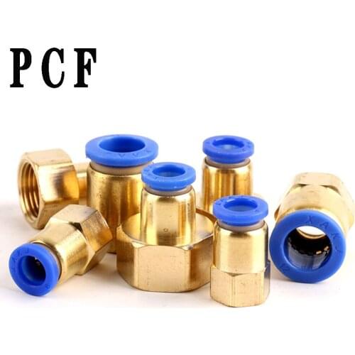 1PCS PCF air pipe joint pneumatic joint quick joint for 4 6 8 10 12mm hose 1/8" 3/8" 1/2" 1/4" BSP female thread pipe joint
