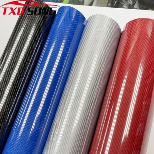 Premium New Arrival Light Blue 5d carbon vinyl sticker 5D Carbon fiber film with size 10/20/30/40/50/60X152CM/LOT