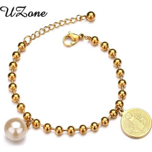 UZone Tone Saint Benedict Medal Adjustable Bracelets Cross Catholicism Symbols Bracelets Femme Fashion Jewelry Gift