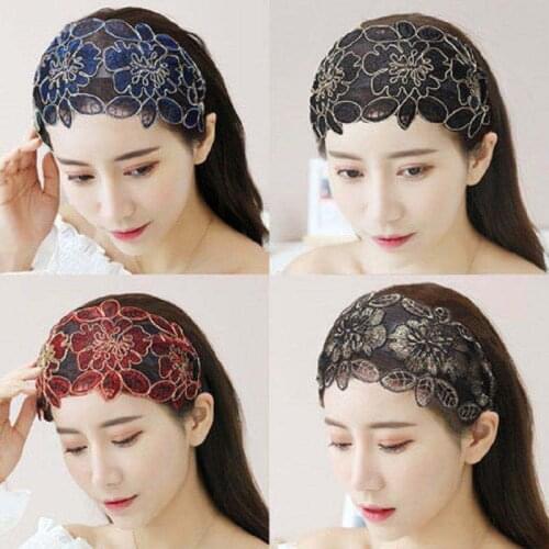 Retro Broad-brimmed Headband, Lotus Leaf Style, Toothed Non-slip Cover White Hair, Fashion Hair Band, Hair Band Headdress