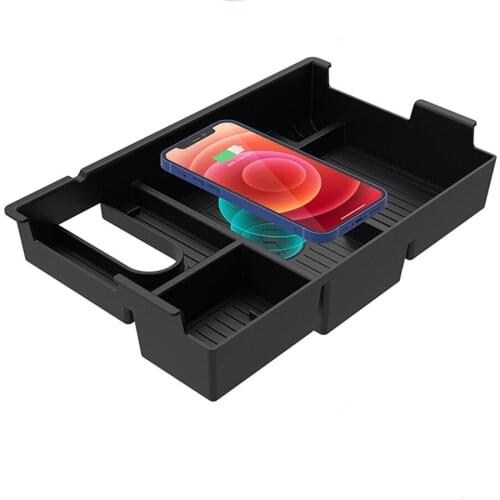 Special Car Wireless Charger Armrest Box Storage Box For Toyota Tundra 2007 2008-2021 1 Pcs