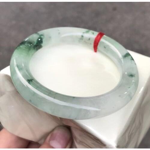 Only One !58MM Certified (Grade A)100% Natural Green Jadeite JADE Bracelet Women Bangle