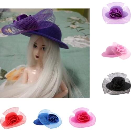 6Pcs Vintage Millinery Hat Cap for 28-30cm Doll Baby Girls Clothing Clothes Accessories